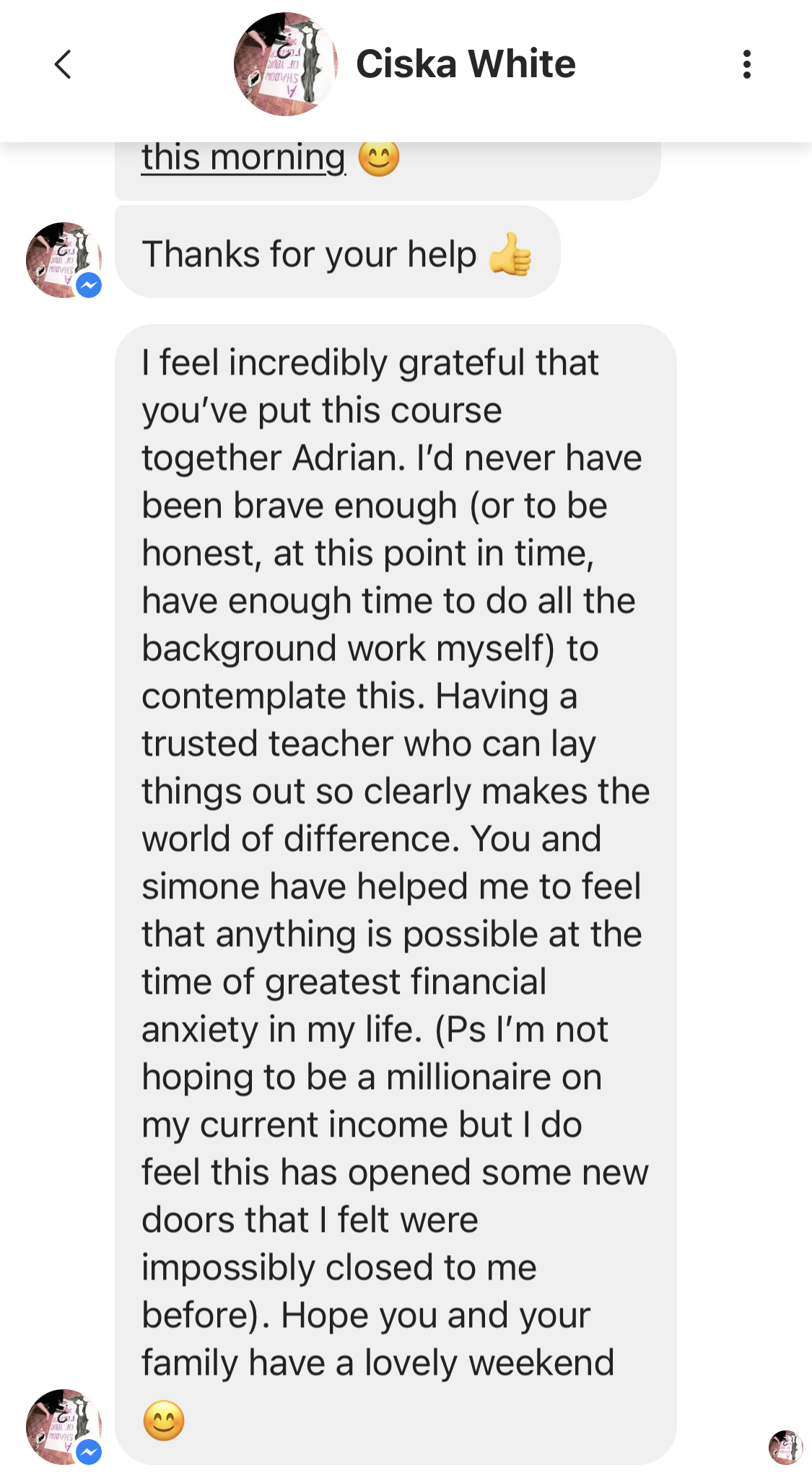 Enlightened stock trading - launchpad testimonial-ciska w