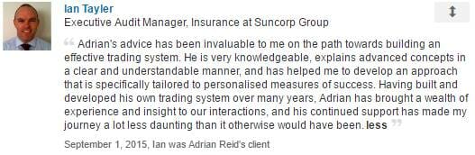 Enlightened stock trading - testimonial system-ian t