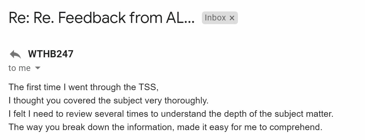 Enlightened stock trading - testimonial for tss - al