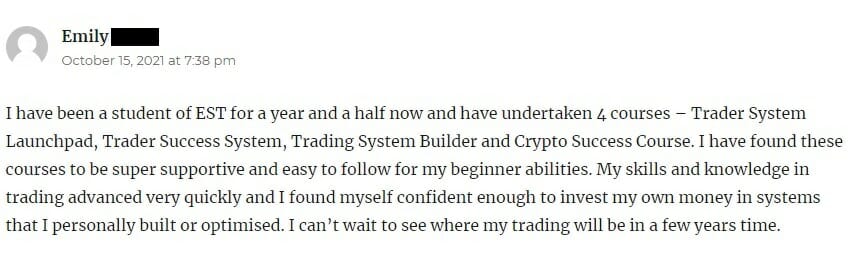 Emily Pyke - The Crypto Success System - Testimonial