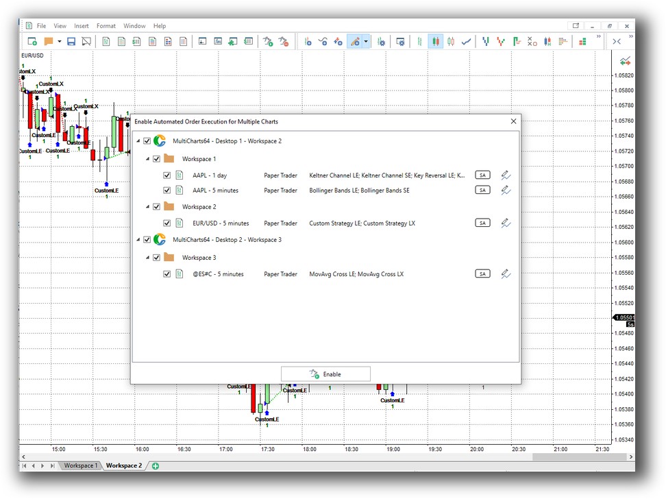 Multicharts - automation set up