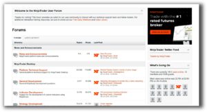 Ninjatrader forum front page
