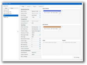Optuma - backtesting interface