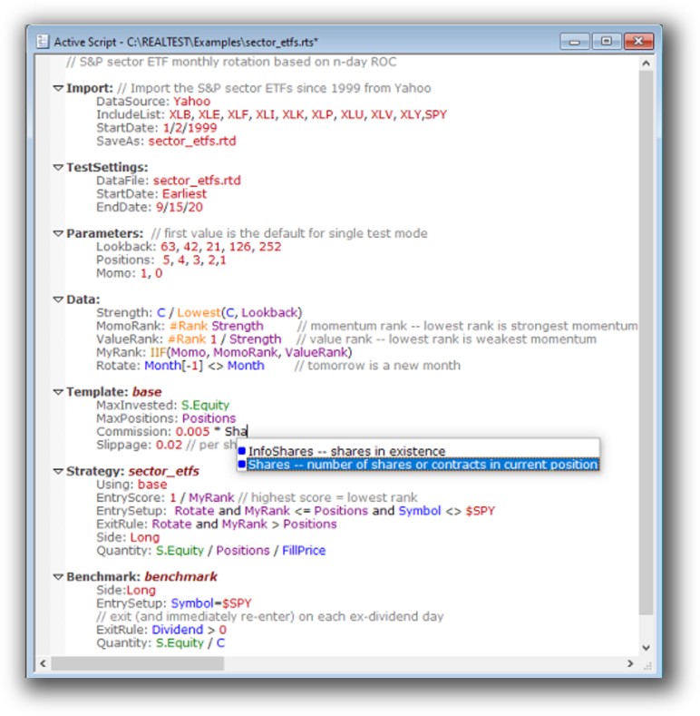 Realtest - code editor