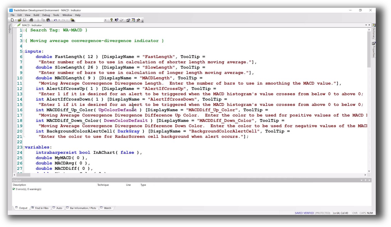 Tradestation - code editor