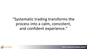 Systematic trading. End the struggle. Presentation slide 17