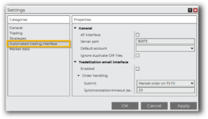 Ninjatrader - automated set-up